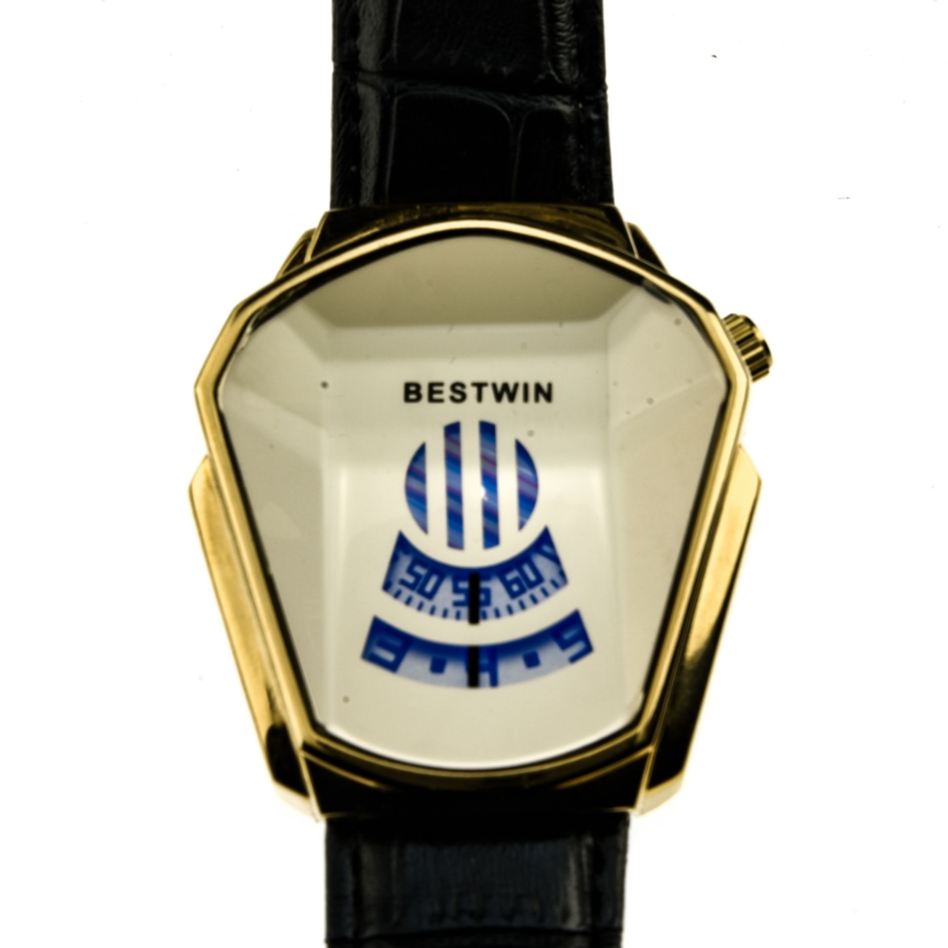 Bestwin Bestwin bracelet watch Bestwin for men Quartz movement with disk display. Diamond-shaped