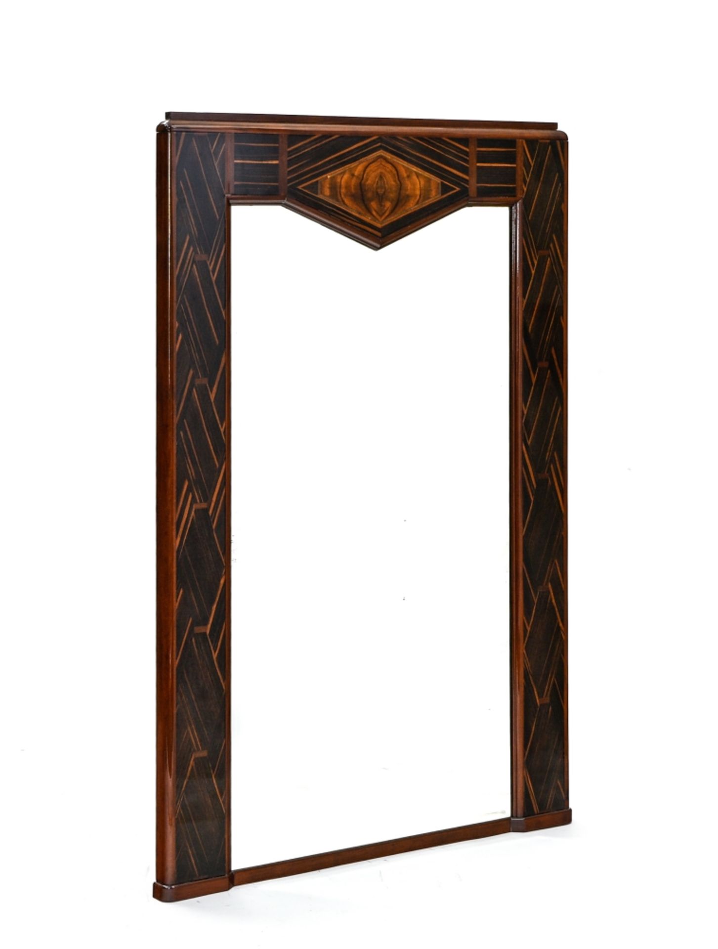 Christian KRASS (1868-1957) attributed to. Trumeau mirror marquetry and Makassar ebony and