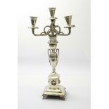 Candelabra VIENNA, SECOND HALF OF THE 19TH CENTURY Silver, with a shaft depicting an amphora vase,