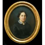 Portrait of a lady 19TH CENTURY SCHOOL pastel on paper framed H : 60 cm Width : 49 cm To the viewer