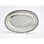 Plate AUSTRIA-HUNGARY, EARLY 20TH CENTURY silver, oval-shaped, initialled HH under a crown.