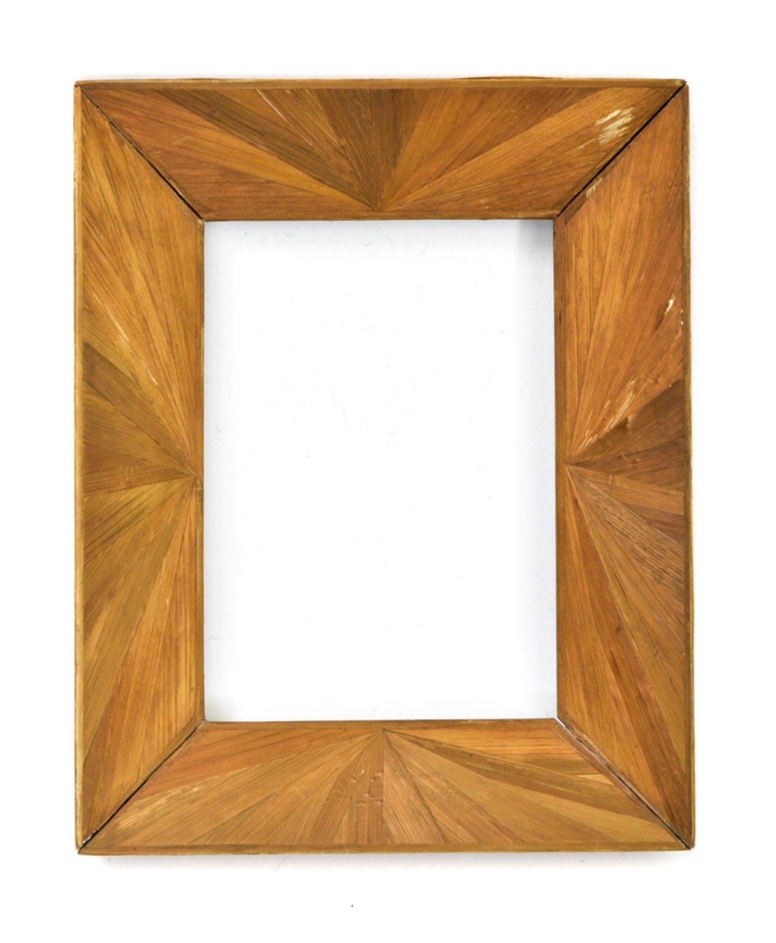 Rectangular frame JEAN MICHEL FRANK (1895 - 1941), IN THE MANNER OF. straw marquetry H : 25,5 cm