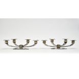 WOLFERS Freres Pair of candelabras Silver and ivory, hallmarks: master's and A800.