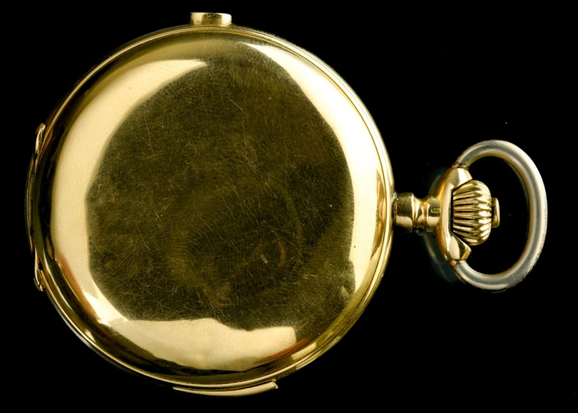 Yellow gold fob watch (repetition and chronograph) SWITZERLAND - LATE 19TH CENTURY 18 kt gold fob - Bild 2 aus 3