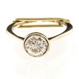 Solitaire ring Platinum, set with a brilliant-cut diamond, VS purity, weighing approx. 1.40 ct, with