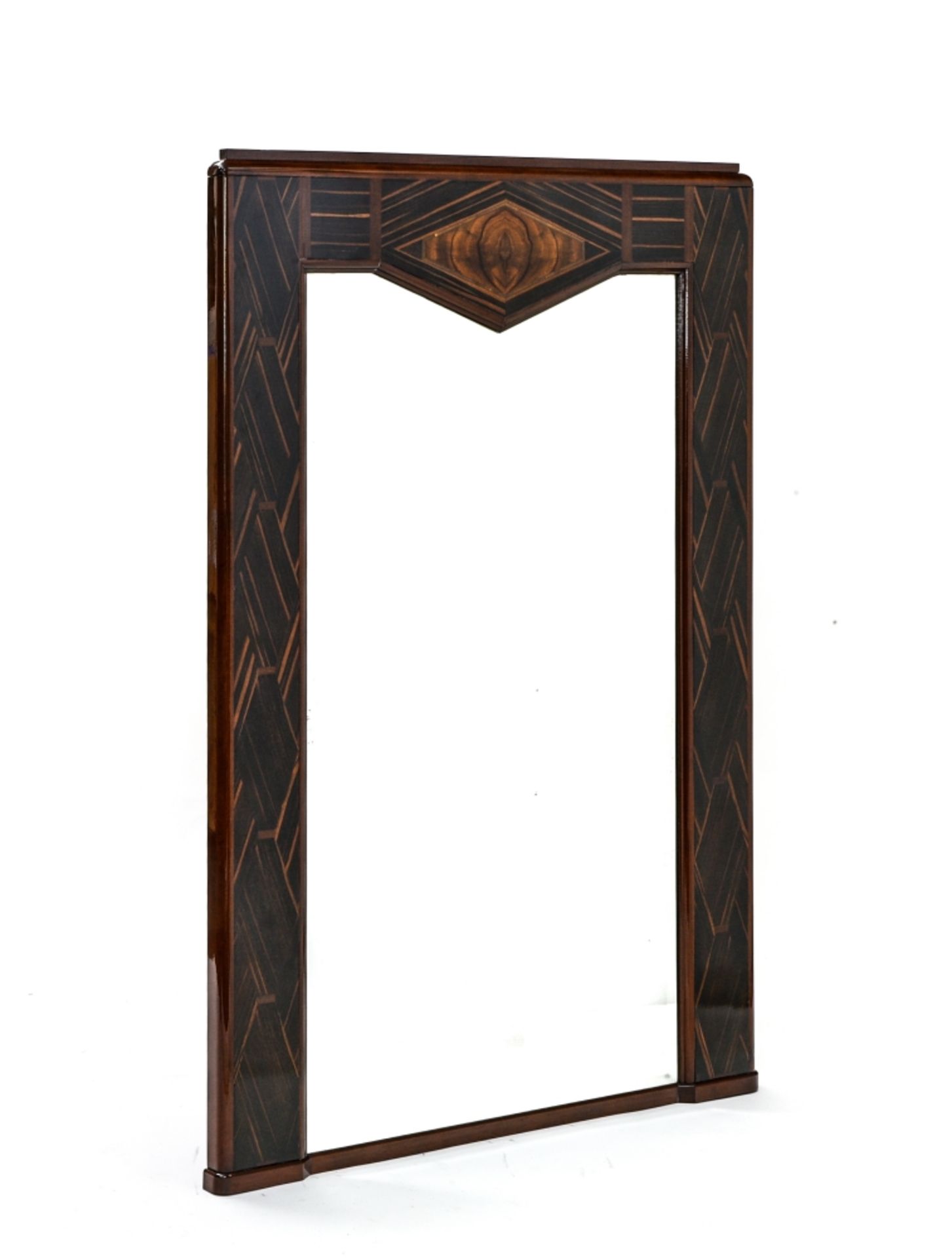 Christian KRASS (1868-1957) attributed to. Trumeau mirror marquetry and Makassar ebony and - Bild 2 aus 2