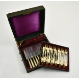 Part of a cutlery set MOSCOW, 1878 vermeil with engraved decor, composed of 12 forks, 11 knives, and