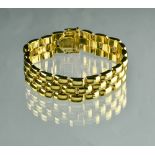 CHAUMET Bracelet 18 kt yellow gold, rice grain chain link, numbered 300913, signed CHAUMET PARIS.