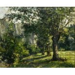 Richard HEINTZ (1871-1929) Banks of the Amblve oil on canvas, signed at lower right framed H : 46