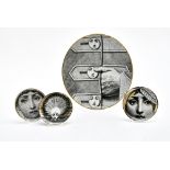 Piero FORNASETTI (1913-1988) One platter and three dishes From the Themes and Variations series,