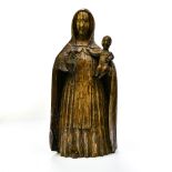 Madonna and Child 15TH CENTURY Ronde-bosse carved wood. Mary standing holding the Child in her