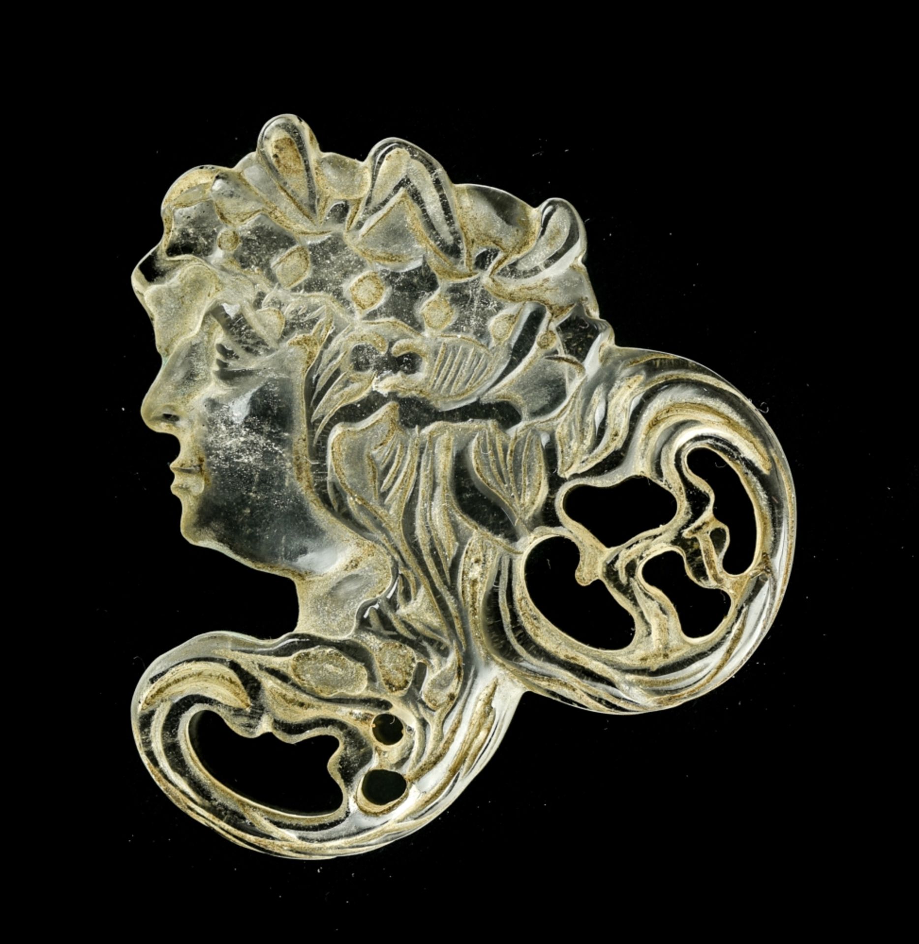 Travail Art Nouveau Piece of a parure glass