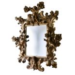 Giant putti mirror LOUIS XIV-ERA WORK carved giltwood H : 190 cm Width : 142 cm
