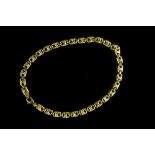 UNO A ERRE Flexible necklace 18 kt yellow gold, composed of stylised heart chain links, alternated