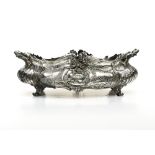 Victor SAGLIER Rocaille planter Silver-plated bronze with numbered cartridge and its silver-plated
