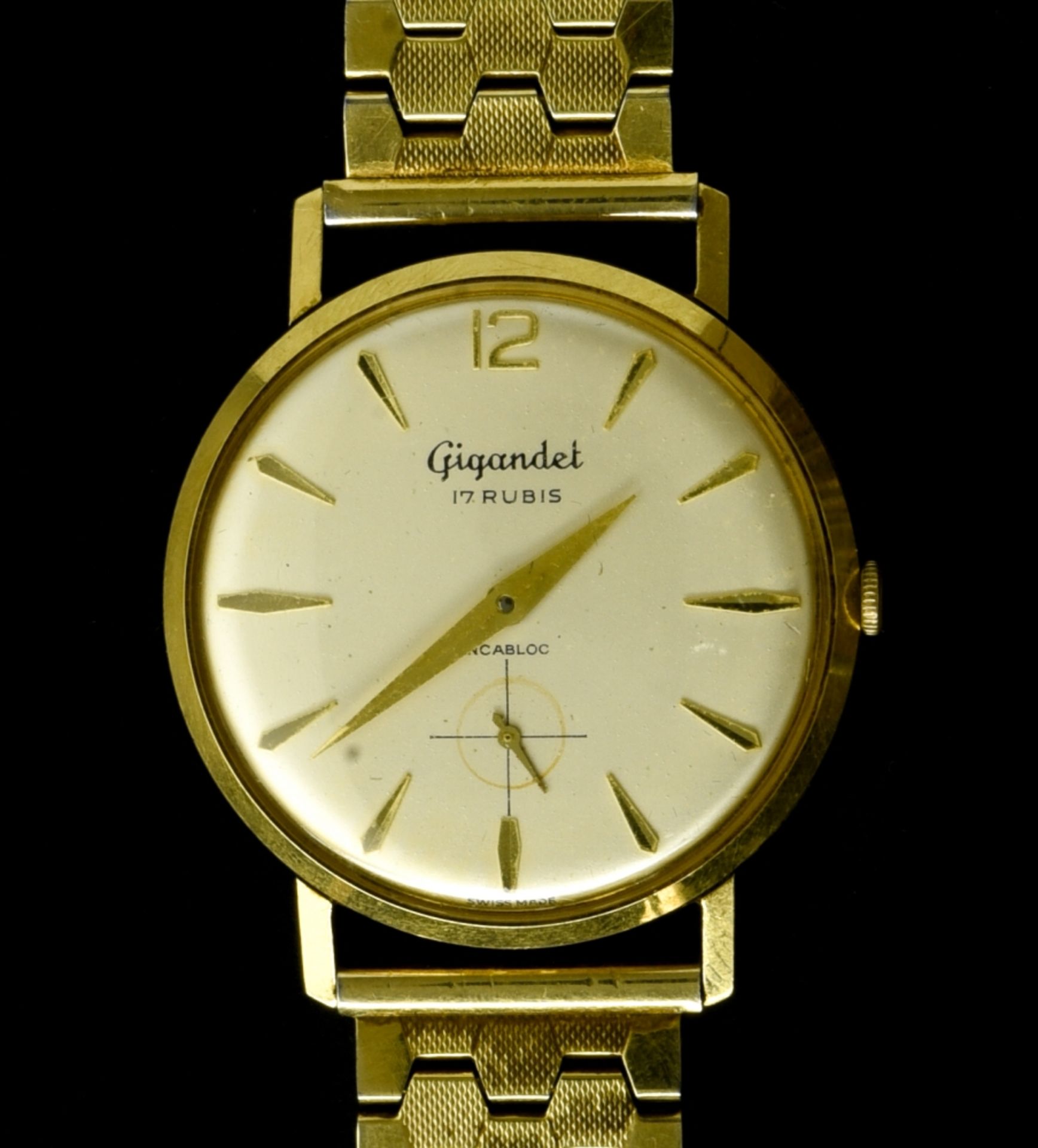 Gigandet Gigandet bracelet watch SWITZERLAND 18 kt gold Gigandet with manual movement Silvery dial