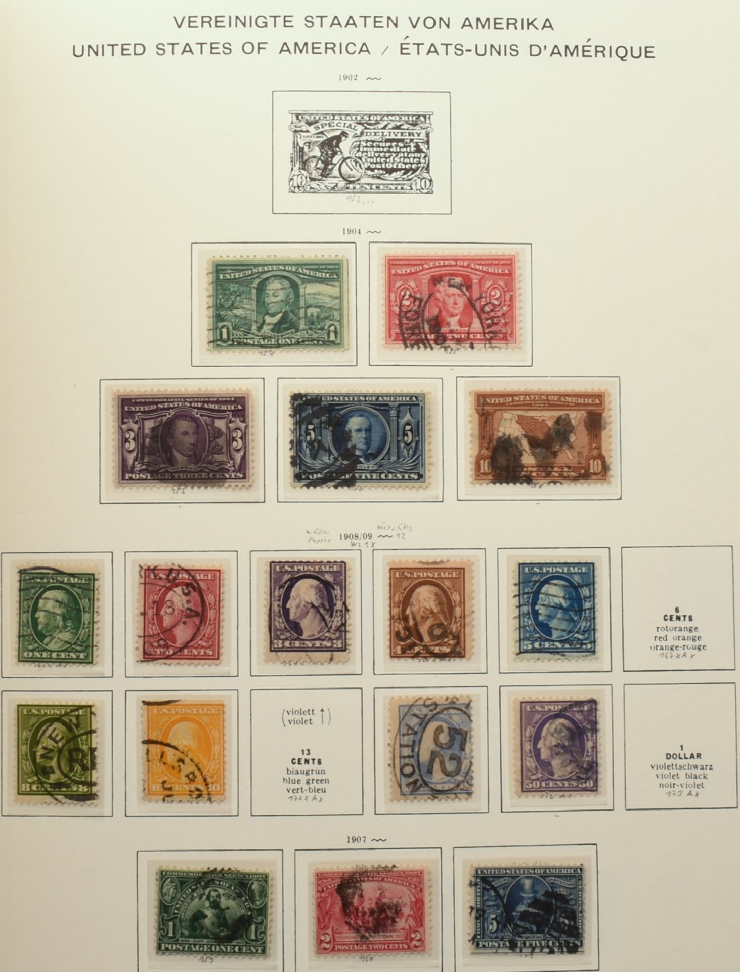 Sammlung Briefmarken USA umfangreich Sammlung gestempelt, ab Mi.-Nr. 8 1857/60 bis ca. 1944, mit ei - Bild 4 aus 7