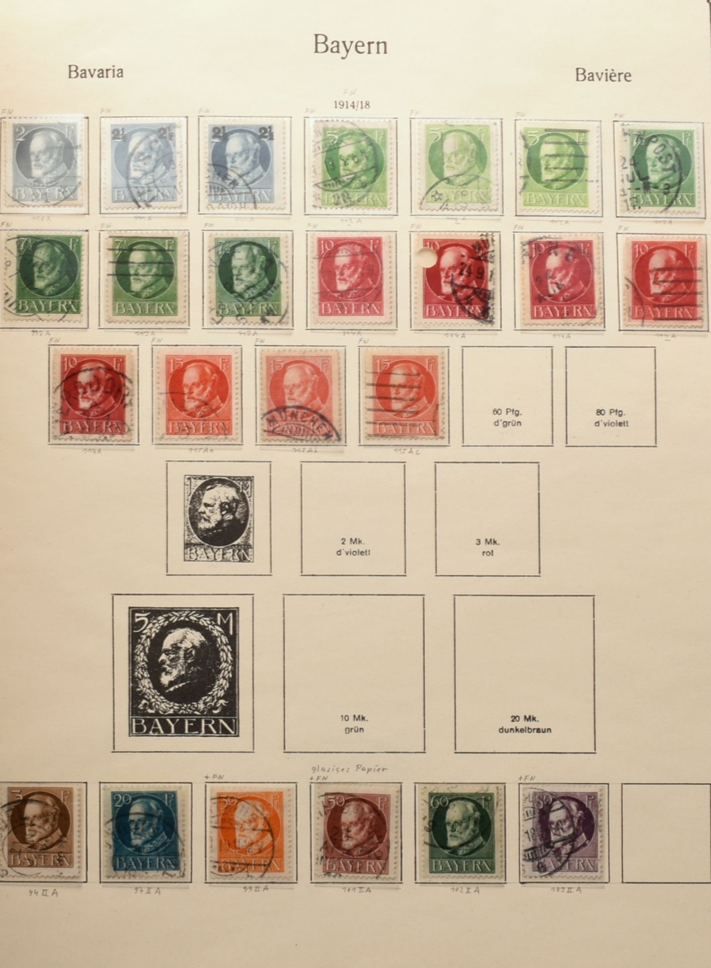 Sammlung Briefmarken Altdeutschland - Bayern gestempelt, schöner Sammlungsgrundstock, dabei u.a.: - Image 4 of 5