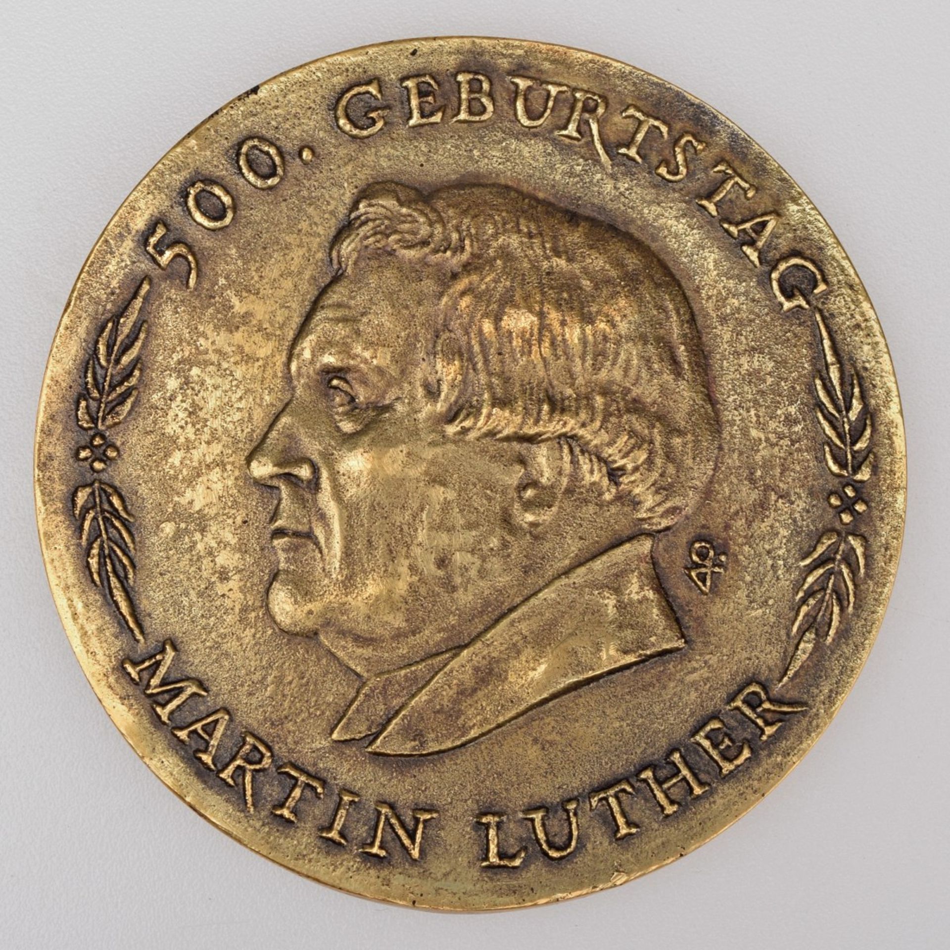 Medaille "500. Geburtstag Martin Luther" Bronze, Hersteller: Bronzegießerei Hans Füssel - Ingrid - Image 2 of 3