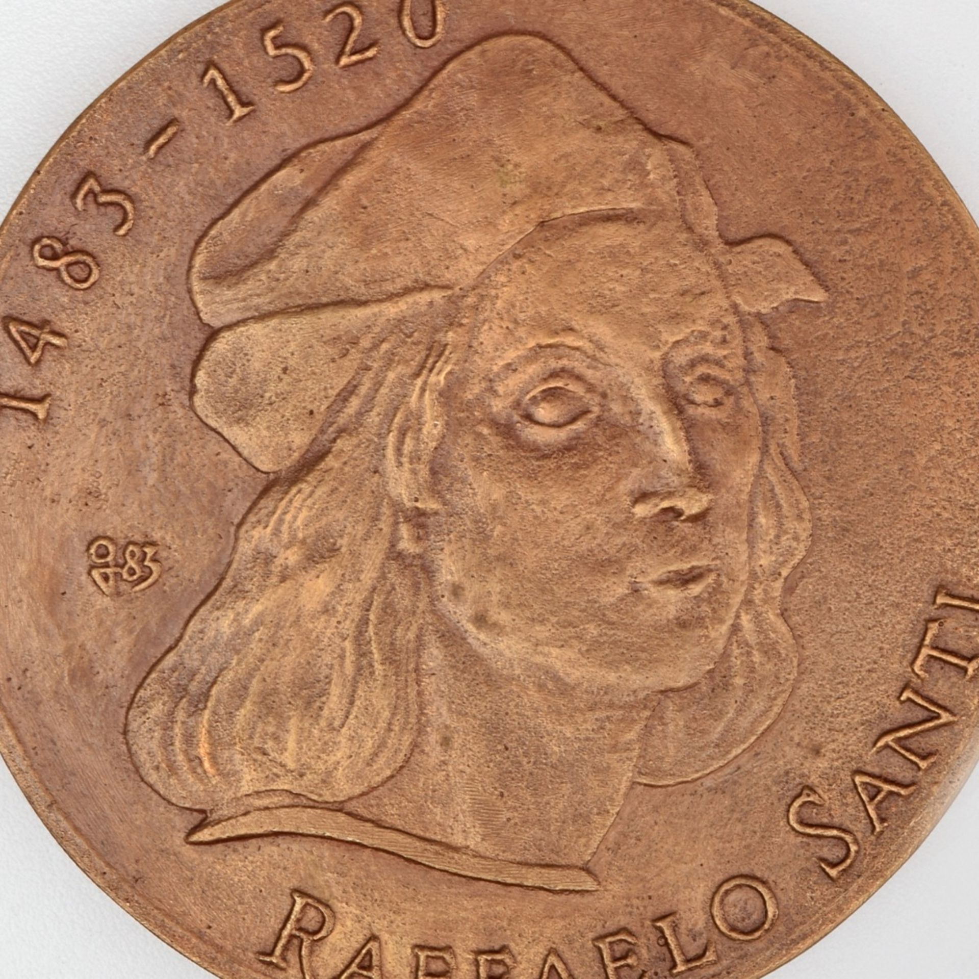 Medaille "500. Geburtstag Raffaelo Santi" Bronze, Hersteller: Bronzegießerei Hans Füssel - Ingrid