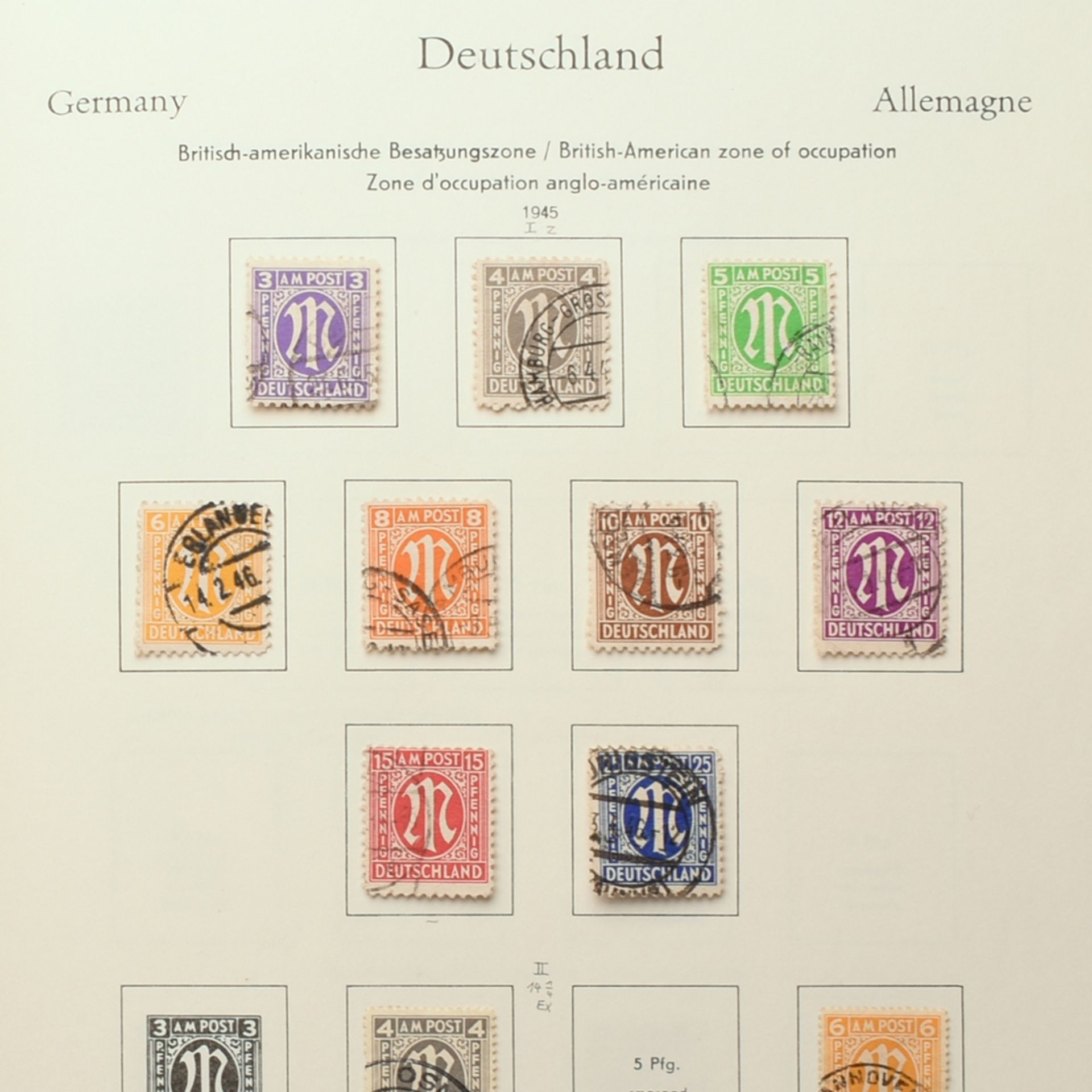 Konvolut Briefmarken Besatzungszonen, Bund und Westberlin überwiegend gestempelt, dazu div. postfr