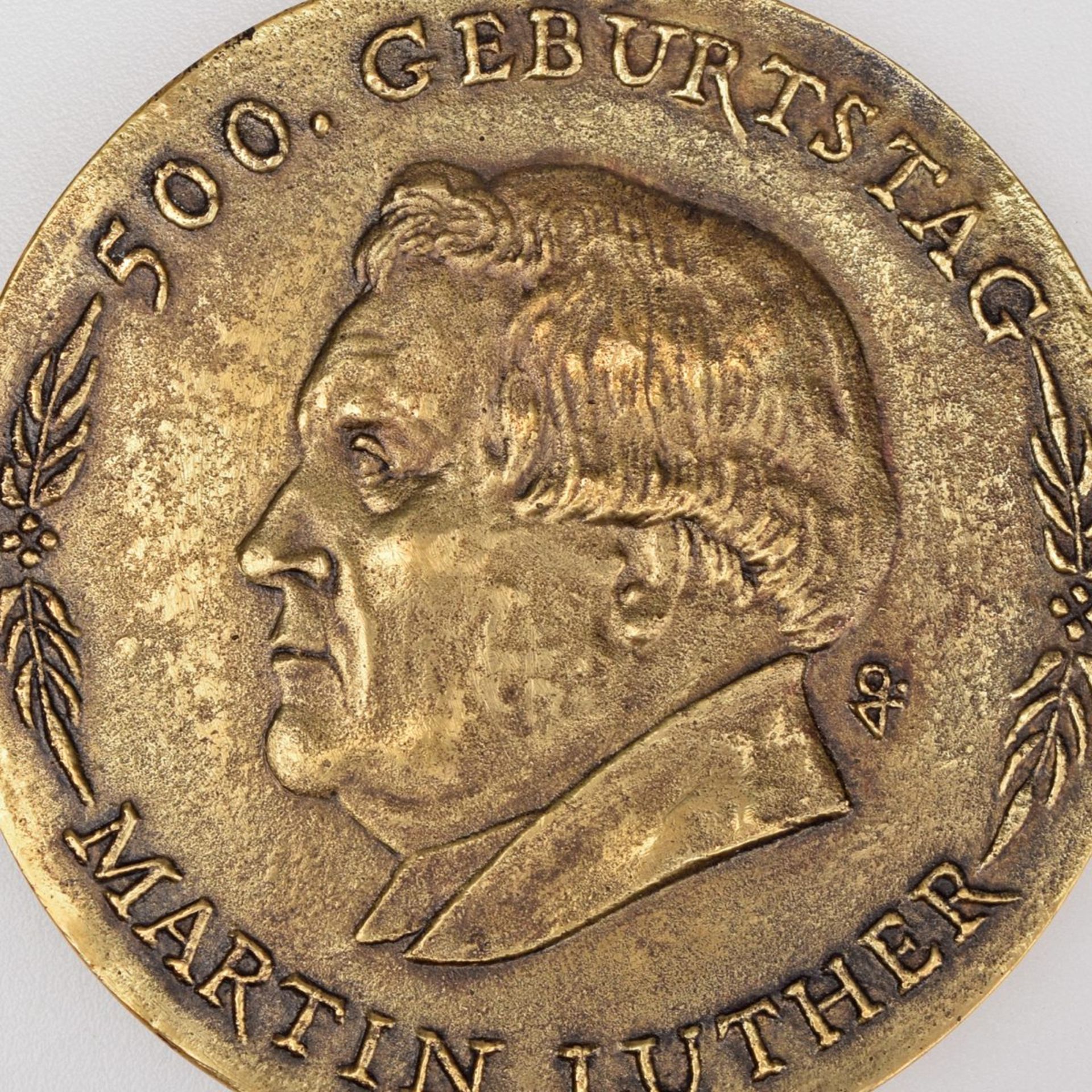 Medaille "500. Geburtstag Martin Luther" Bronze, Hersteller: Bronzegießerei Hans Füssel - Ingrid