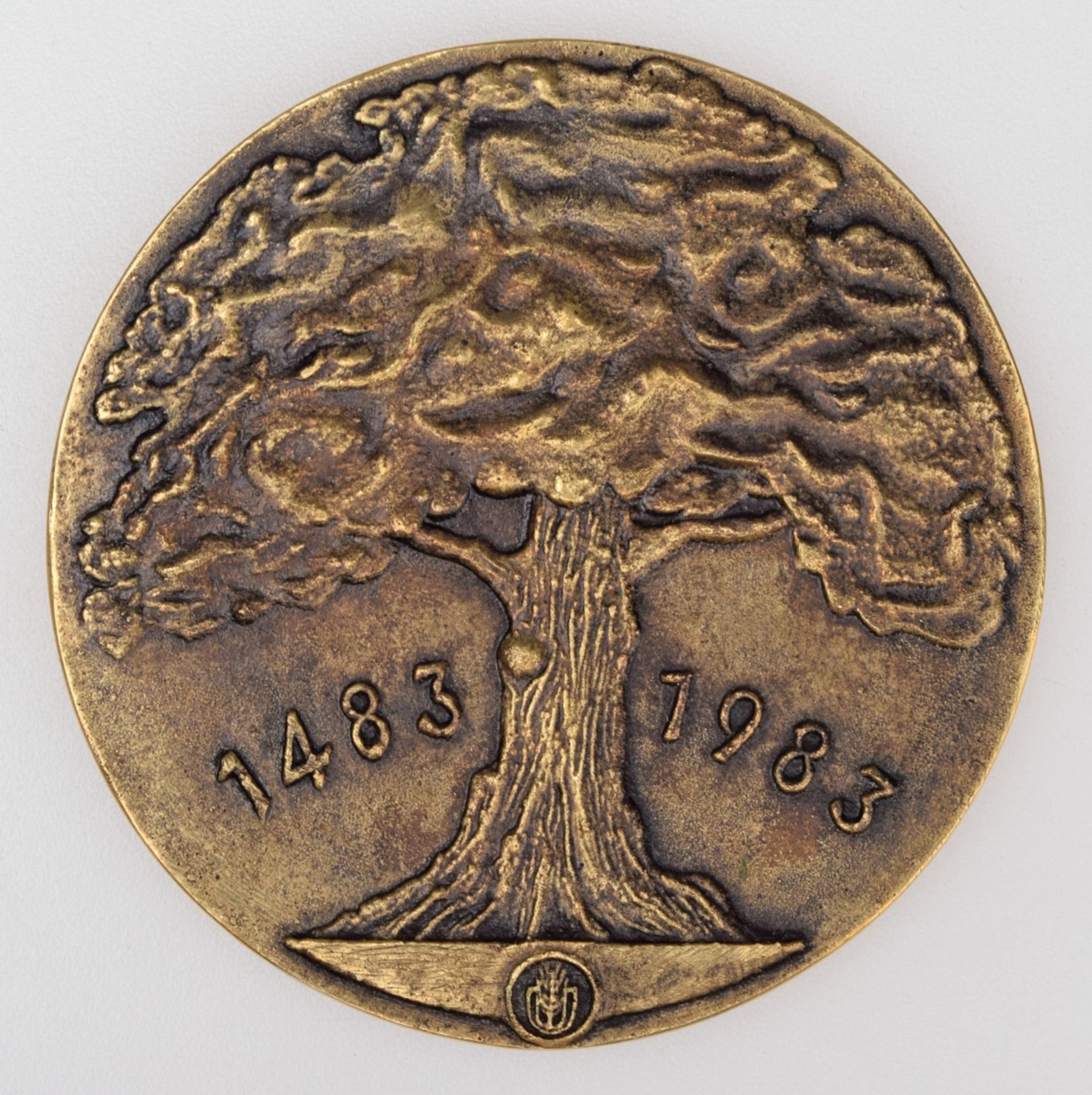 Medaille "500. Geburtstag Martin Luther" Bronze, Hersteller: Bronzegießerei Hans Füssel - Ingrid - Image 3 of 3