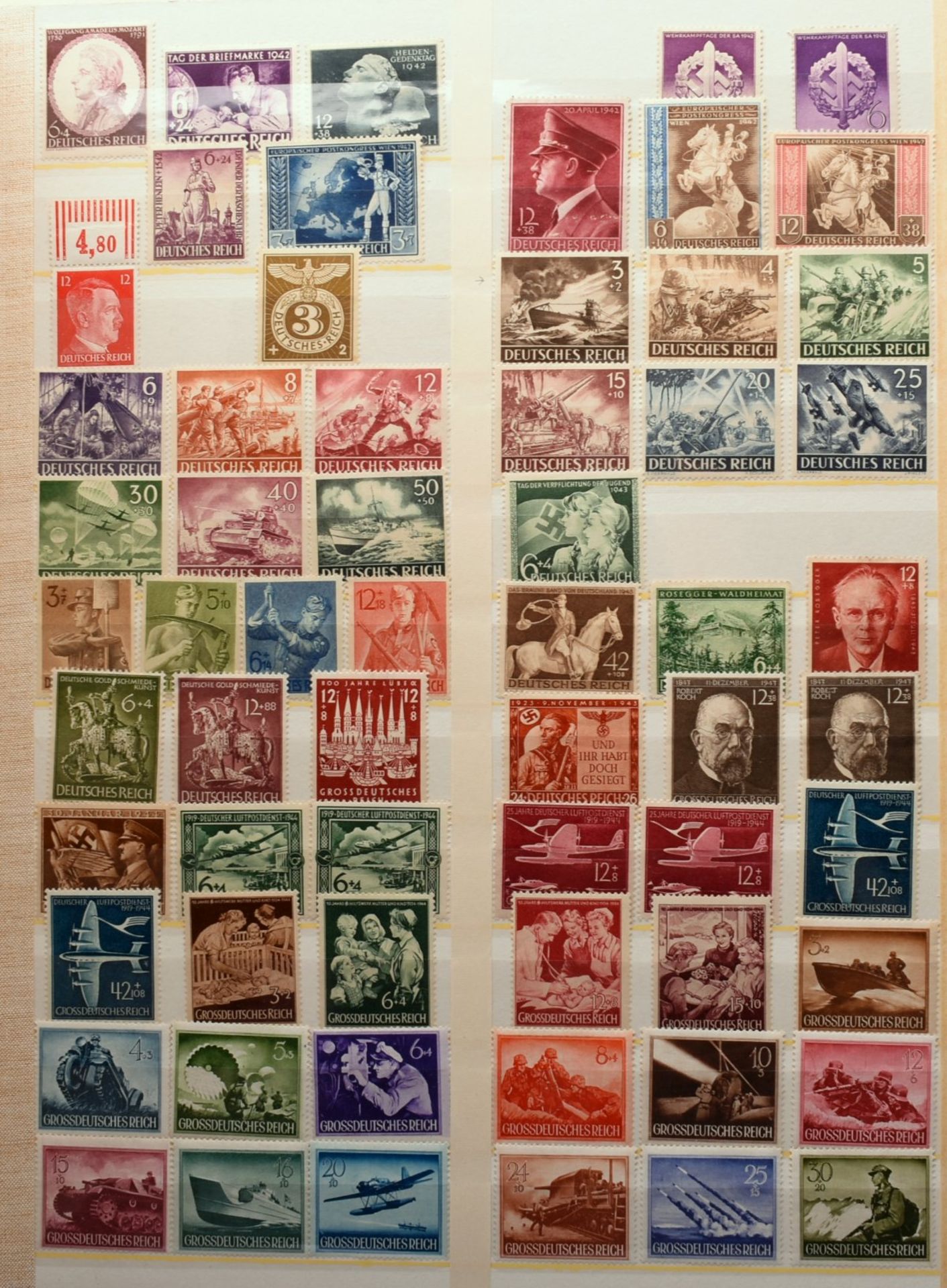 Konvolut Briefmarken Altdeutschland - III. Reich postfrisch (viel *) und gestempelt, dabei u.a.: Al - Image 4 of 5