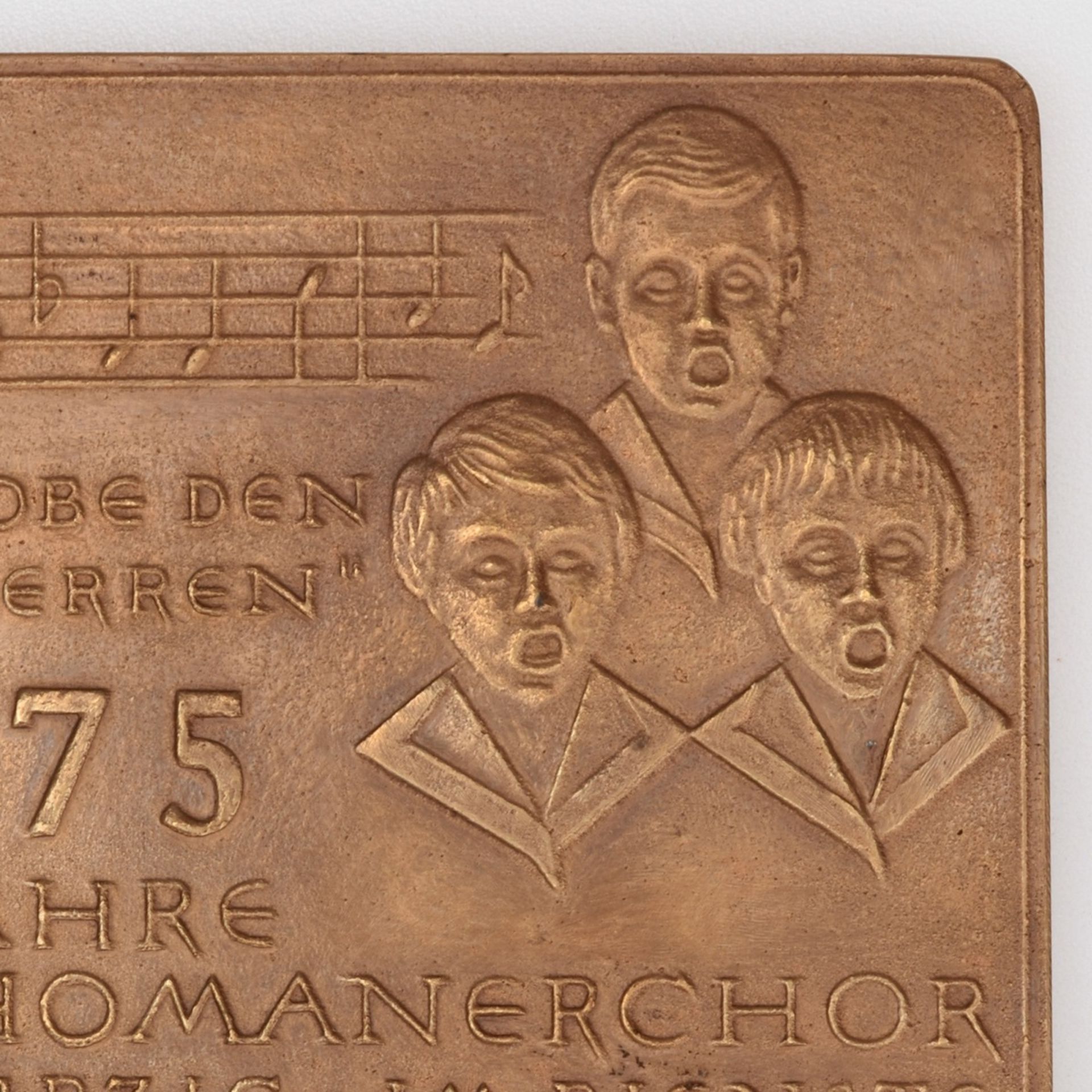 Medaille "775 Thomanerchor" Bronze, Hersteller: Bronzegießerei Hans Füssel - Ingrid Günzel/Berli