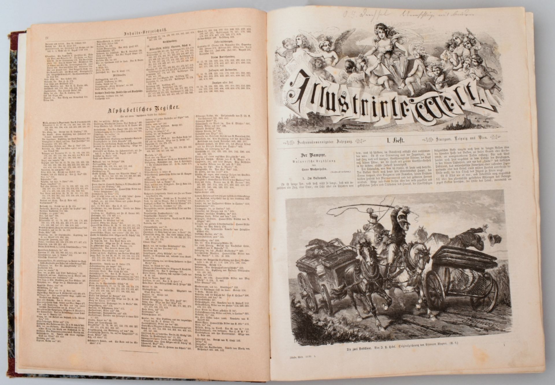 Historische illustrierte Zeitungsausgabe und Bilderbogen 19. Jh. - Image 2 of 6