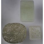 (3) Chinese Carved Jade Pendants