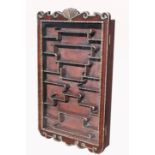 Chinese Hardwood/Glass Netsuke Display Case