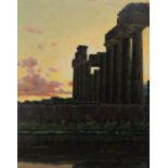 Ivan Sushchenko (B. 1930) Grecian Ruins At Sunset