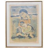 Signed, 4/75 Lithograph of Young Child