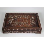 Chinese Hardwood/Mother of Pearl Inlaid Box