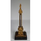 French Bronze Place Vendome/Napoleon Thermometer