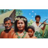 Howard Koslow (1924 - 2016) "Micronesian Citizens"