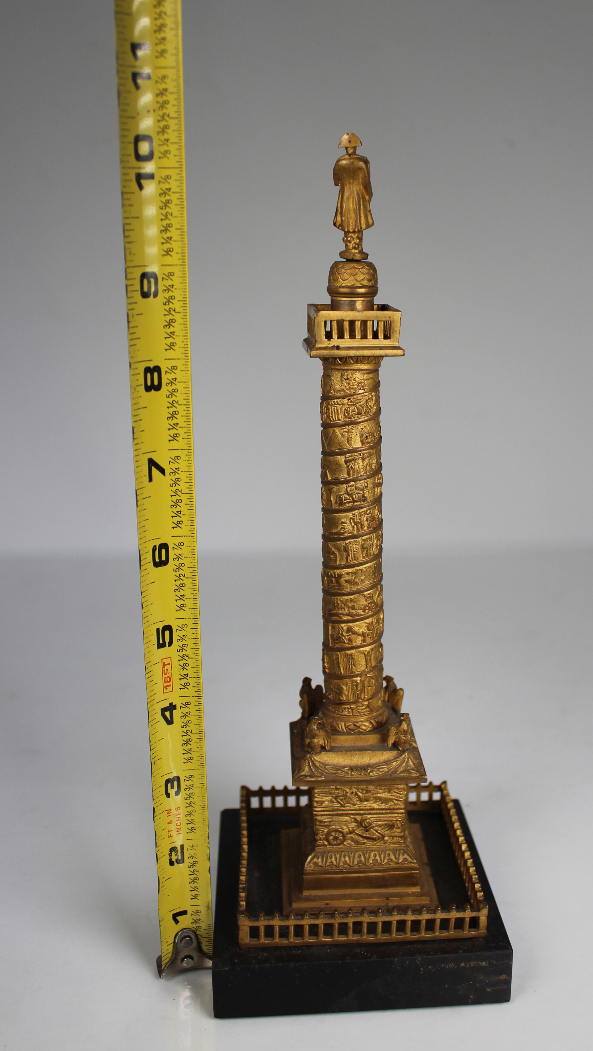 French Bronze Place Vendome/Napoleon Thermometer - Image 4 of 5