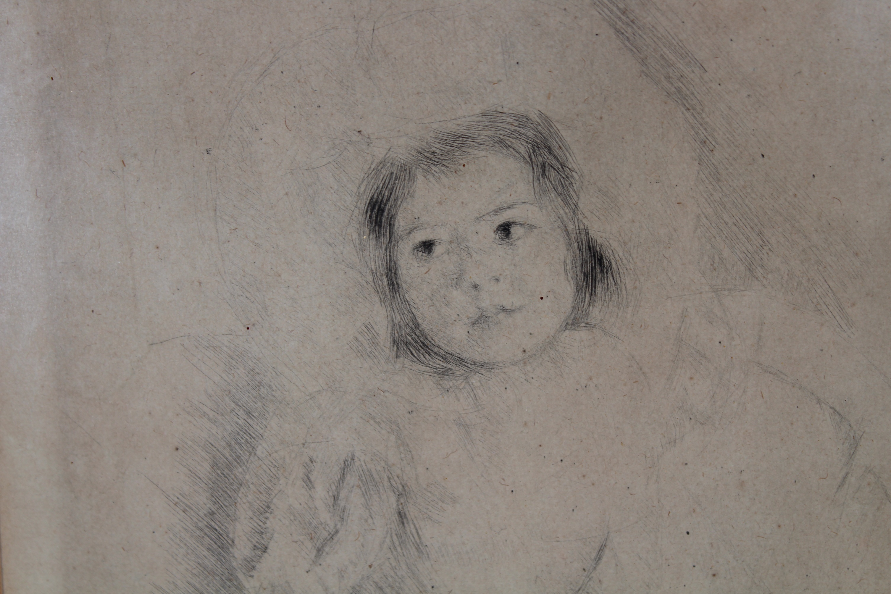 Mary Cassatt (1844-1926) Drypoint Etching - Image 3 of 4