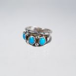 Sterling & Multi-Stone Turquoise Ring