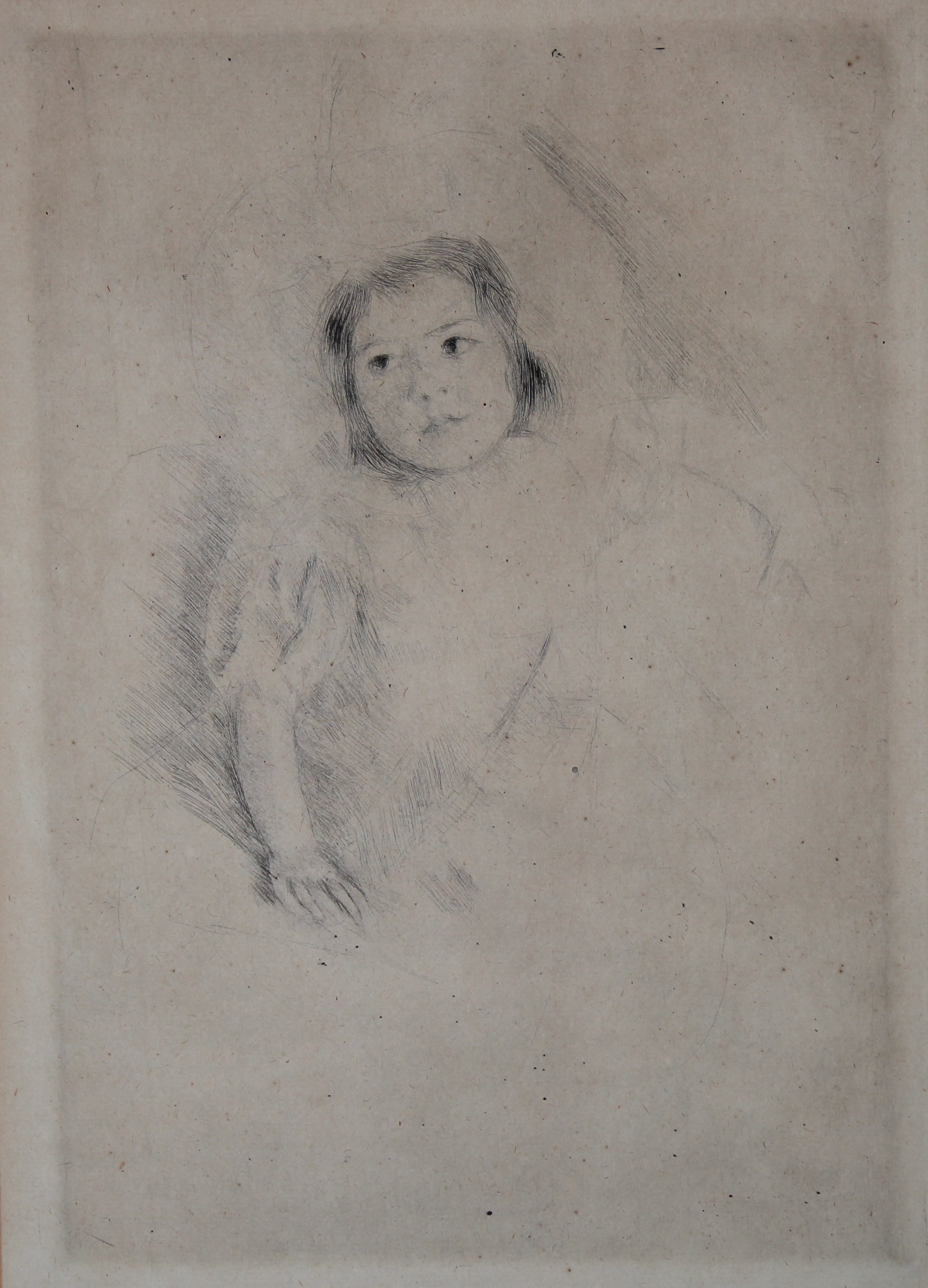 Mary Cassatt (1844-1926) Drypoint Etching - Image 2 of 4