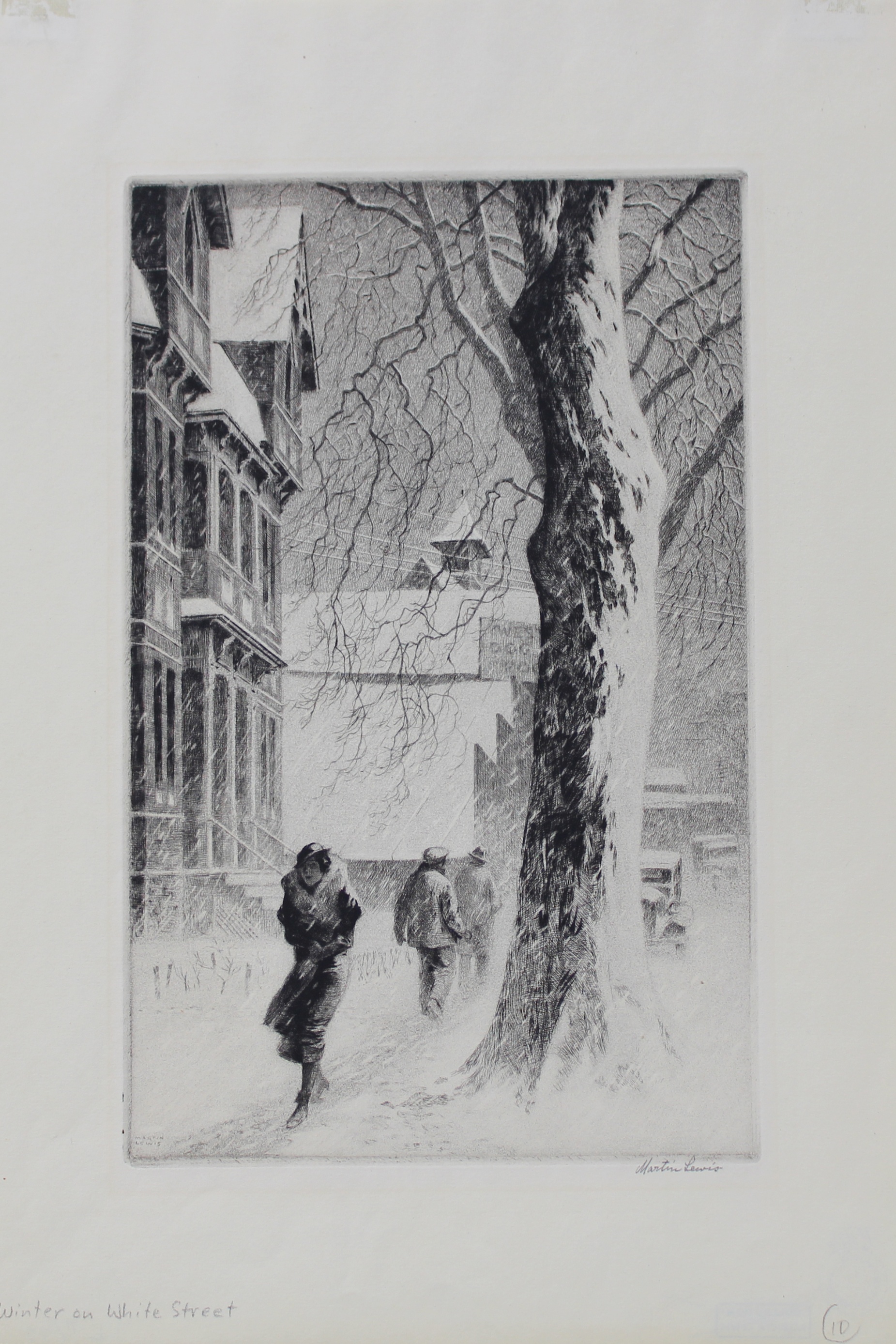 Martin Lewis (1881-1962) "Winter on White Street" - Image 10 of 10