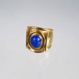 18K Gold & Lapis Ring