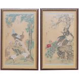 (2) Monumental Chinese Scroll Paintings, Signed