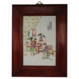 Chinese Republic Period Porcelain Plaque. Signed