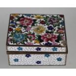 Signed, Vintage Floral Cloisonne Jewelry Box