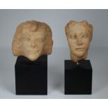 (2) Egyptian Style Resin Figures on Stand