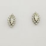 14K White Gold Diamond Earrings