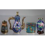 (4) Chinese Cloisonne Vessels