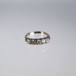 14K White Gold Multi-Stone Diamond Ring